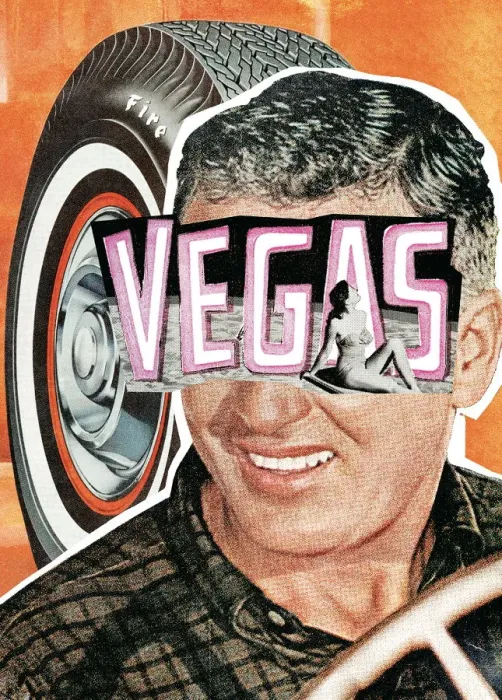 Framed Print : Vegas man with tire Framed Print : Vegas man with tire