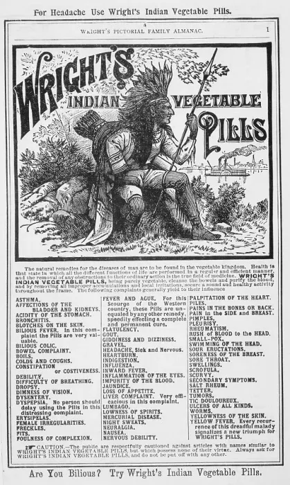 Framed Print : Vegetable Pill Advertisement for Headaches Framed Print : Vegetable Pill Advertisement for Headaches