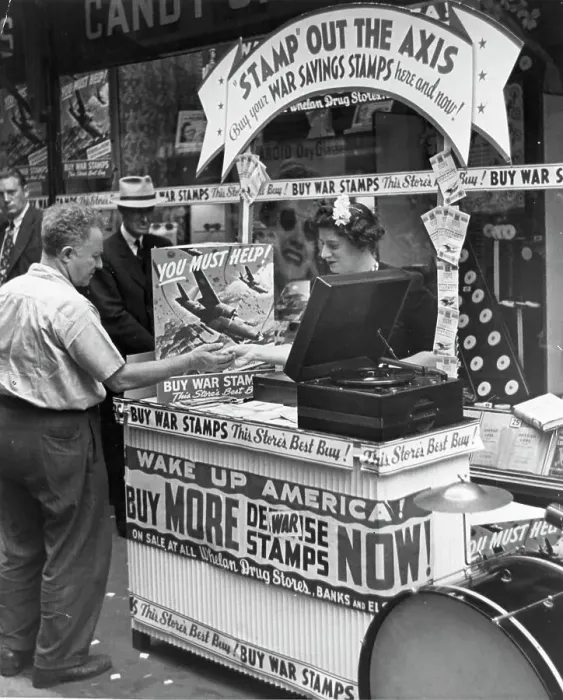 Framed Print : Vendor Selling War Stamps On Street Framed Print : Vendor Selling War Stamps On Street