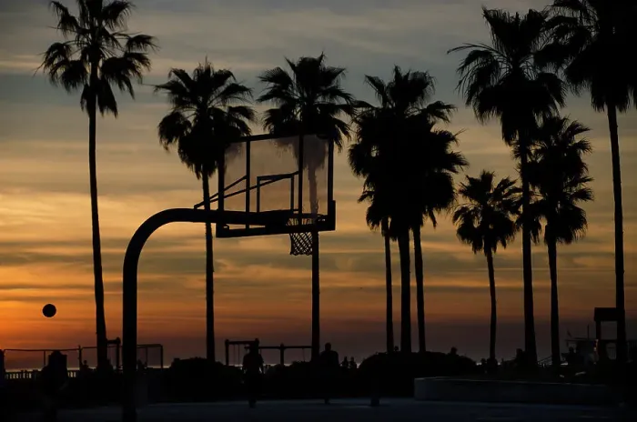 Framed Print : Venice Beach Basketball Framed Print : Venice Beach Basketball