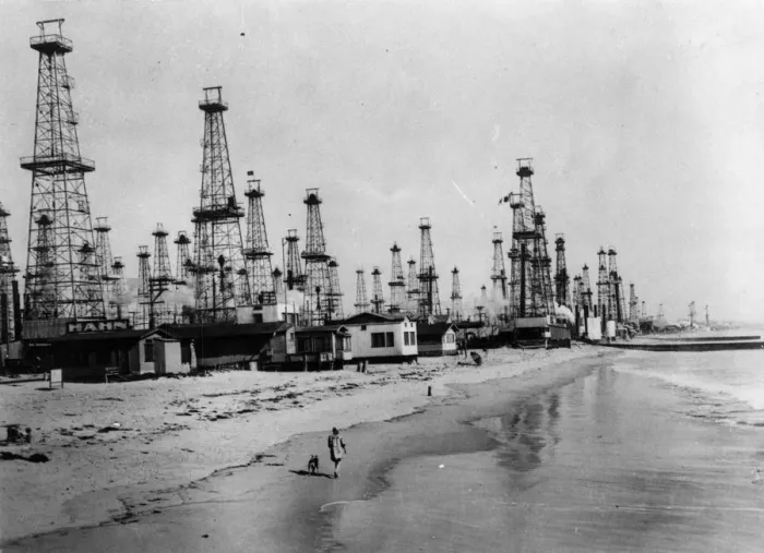 Framed Print : Venice Oilfield