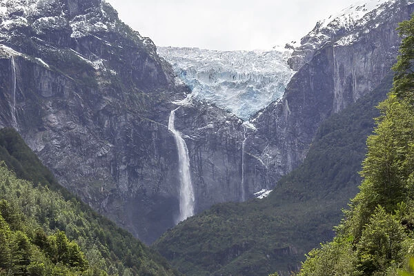 Ventisquero Colgante, hanging glacier, Parc National Queulat, Puerto Puyuhuapi, Aysen, Chile