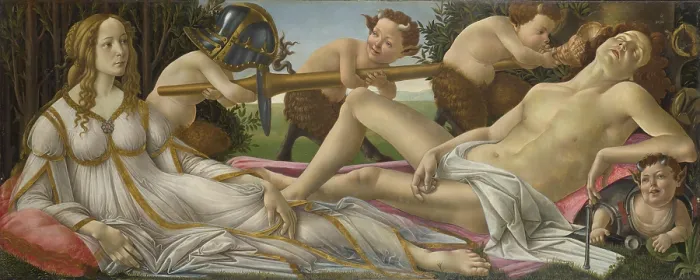 Framed Print : Venus and Mars, ca 1485. Artist: Botticelli, Sandro (1445-1510) Framed Print : Venus and Mars, ca 1485. Artist: Botticelli, Sandro (1445-1510)
