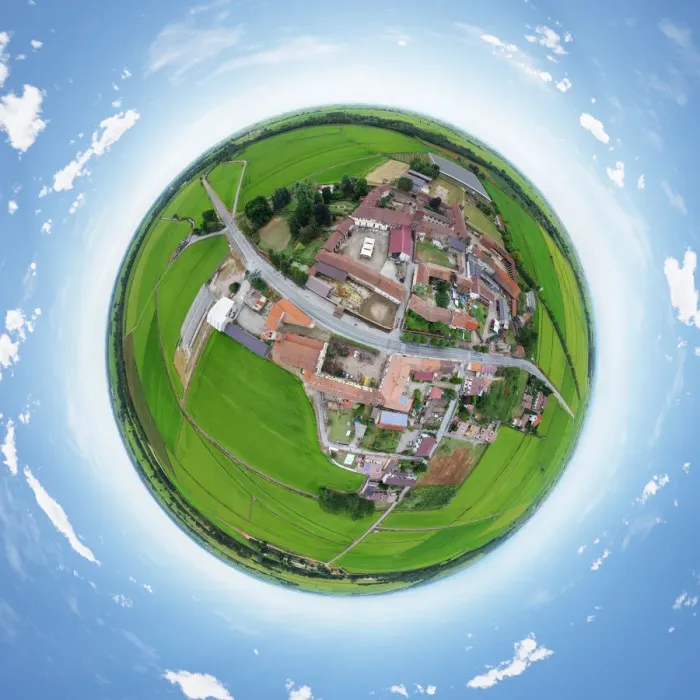 Framed Print : Vercelli, Italy in 360A Aerial Panorama Framed Print : Vercelli, Italy in 360A Aerial Panorama