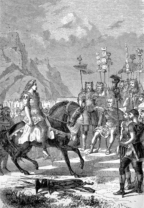 Framed Print : Vercingetorix Throwing His Arms at the Feet of Julius Caesar, Vercingetorix, 82 B. C. 46 B. King and chieftain of the Arverni tribe, united the Gauls in a revolt against Roman troops during the final phase of Julius Caesar's Gallic Wars, History of Framed Print : Vercingetorix Throwing His Arms at the Feet of Julius Caesar, Vercingetorix, 82 B. C. 46 B. King and chieftain of the Arverni tribe, united the Gauls in a revolt against Roman troops during the final phase of Julius Caesar's Gallic Wars, History of