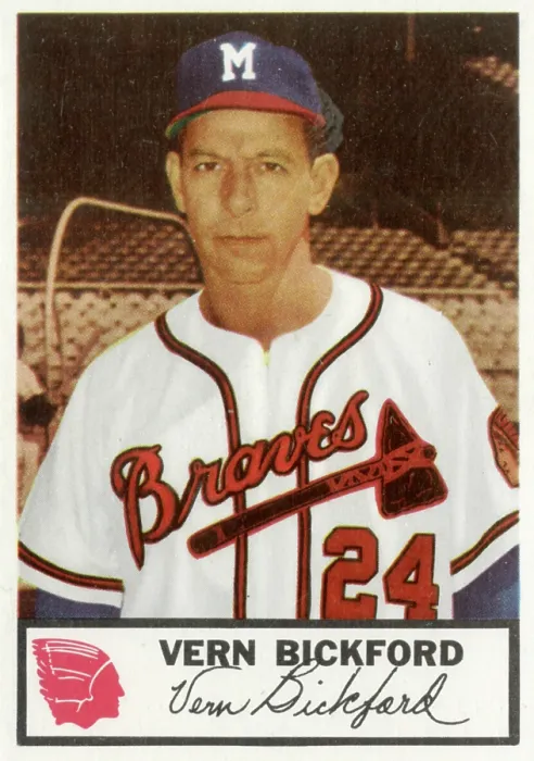 Framed Print : Vern Bickford Baseball Card Framed Print : Vern Bickford Baseball Card