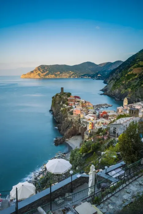 Framed Print : Vernazza, Cinque Terre, La Spezia, Liguria, Italy. The village and the reef in the early morning light in spring Framed Print : Vernazza, Cinque Terre, La Spezia, Liguria, Italy. The village and the reef in the early morning light in spring