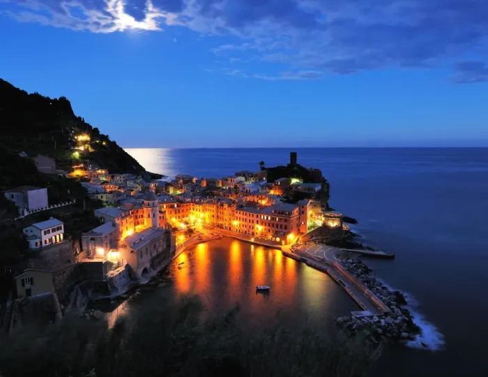 Framed Print : Vernazza Moonlight Framed Print : Vernazza Moonlight