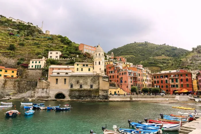 Framed Print : Vernazza small town, Cinque Terre, Liguria, Italy