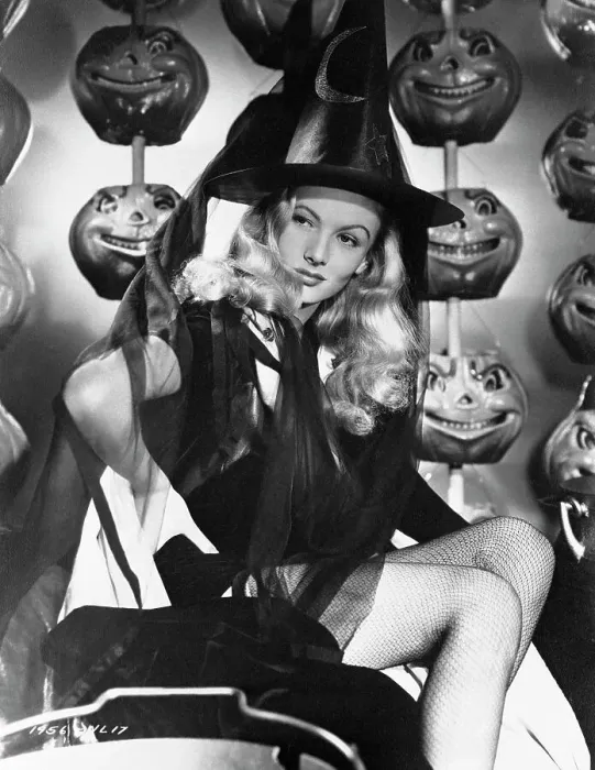 Framed Print : Veronica Lake Posing as Witch Framed Print : Veronica Lake Posing as Witch