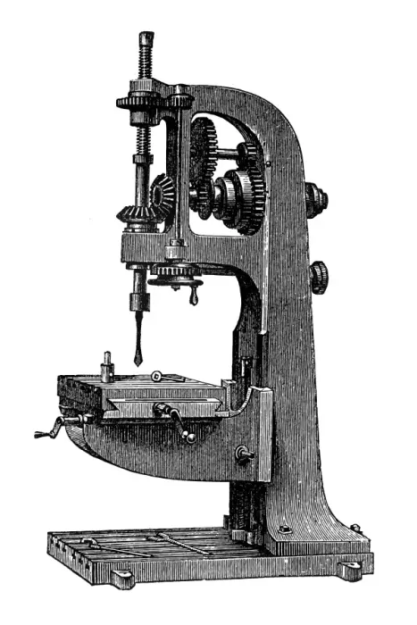 Framed Print : Vertical drilling machine Framed Print : Vertical drilling machine