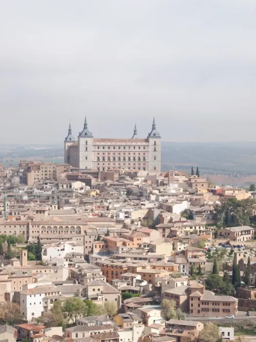 Framed Print : Vertical view of Old Town an Alcazar of Toledo Framed Print : Vertical view of Old Town an Alcazar of Toledo