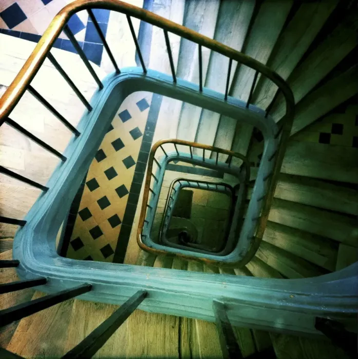 Framed Print : Vertigo staircase