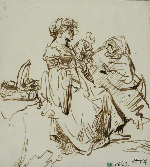 Framed Print : Vertumnus and Pomona. Creator: Rembrandt Harmensz van Rijn Framed Print : Vertumnus and Pomona. Creator: Rembrandt Harmensz van Rijn