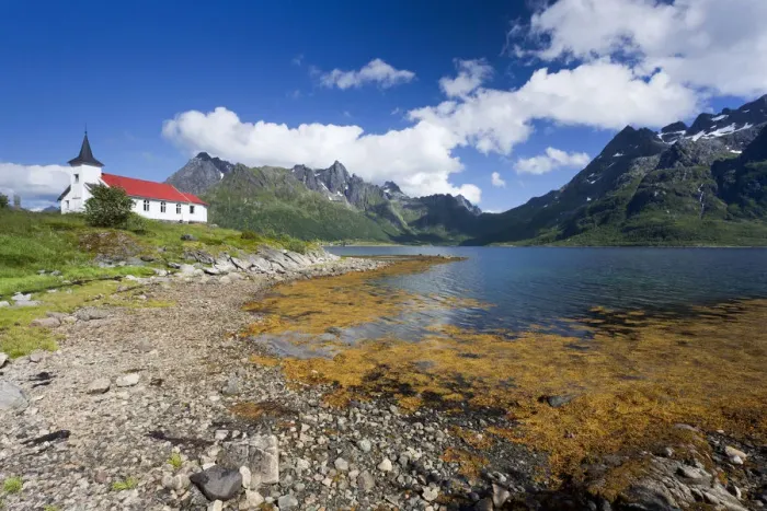 Framed Print : Vestpollen chapel in Austnesfjord, Lofoten Islands, Norway, Scandinavia, Europe, PublicGround Framed Print : Vestpollen chapel in Austnesfjord, Lofoten Islands, Norway, Scandinavia, Europe, PublicGround