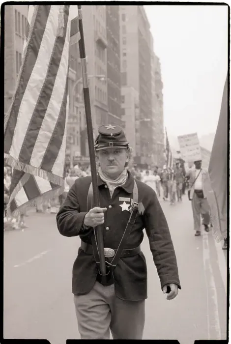 Framed Print : Veteran Walking in Memorial Parade Framed Print : Veteran Walking in Memorial Parade