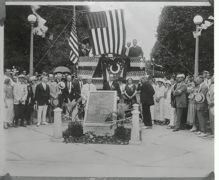 Framed Print : Veterans Gathering at Memorial Framed Print : Veterans Gathering at Memorial