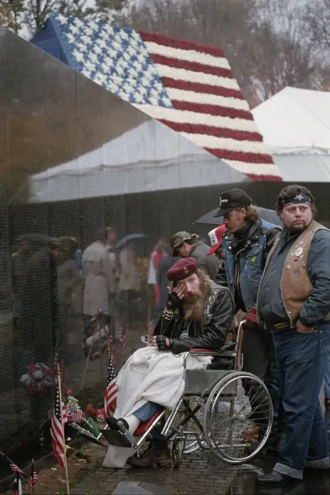 Framed Print : Veterans Paying Respects at Vietnam Memorial Framed Print : Veterans Paying Respects at Vietnam Memorial