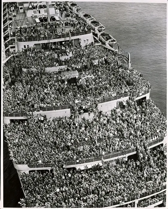 Framed Print : Veterans On Ship In Ny Harbor Framed Print : Veterans On Ship In Ny Harbor