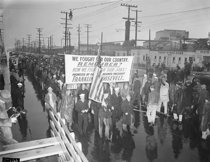 Framed Print : Veterans on Strike Parade At MGM Studios Framed Print : Veterans on Strike Parade At MGM Studios