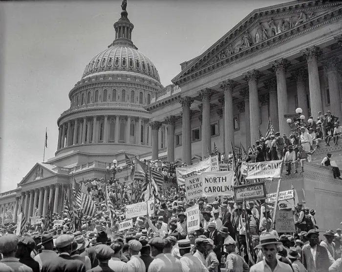 Framed Print : Vets Protesting at the Capitol