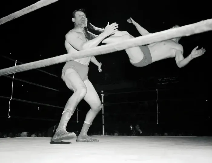 Framed Print : Viadek Kowalski and Pat O'Connor in Brutal Wrestling Framed Print : Viadek Kowalski and Pat O'Connor in Brutal Wrestling