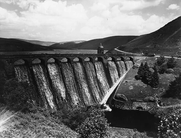 Viaduct. circa 1960: A viaduct in a country setting