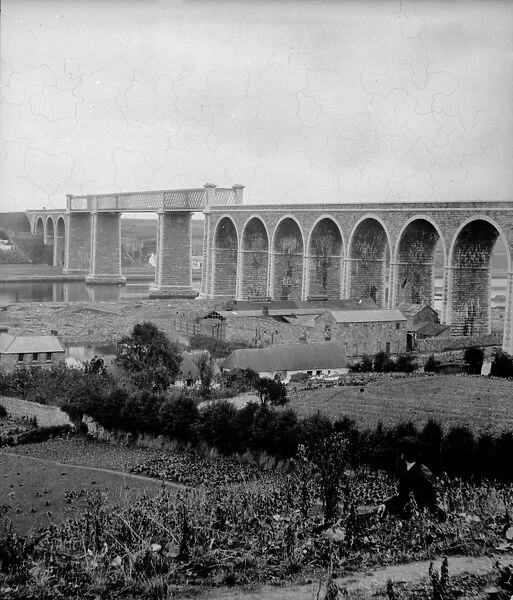 Viaduct. 1858: Drogheda Viaduct, County Meath, Eire
