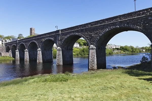 Viaduct across the Newport River built in 1892, Newport, County Mayo, Connacht province, Republic of Ireland, Europe