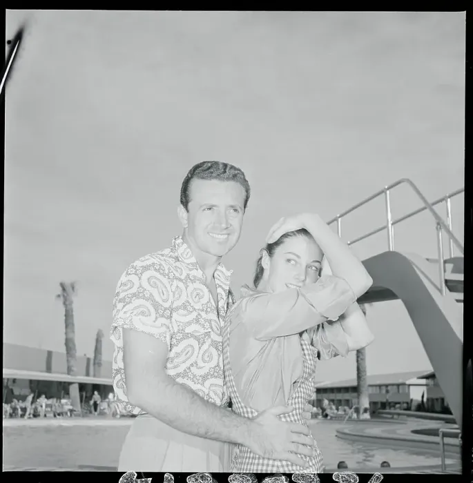 Framed Print : Vic Damone and Pier Angeli