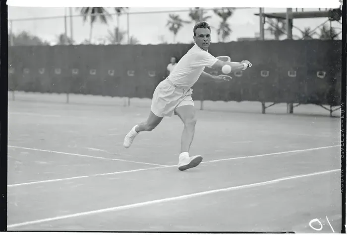 Framed Print : Vic Seixas Hitting a Tennis Ball Framed Print : Vic Seixas Hitting a Tennis Ball