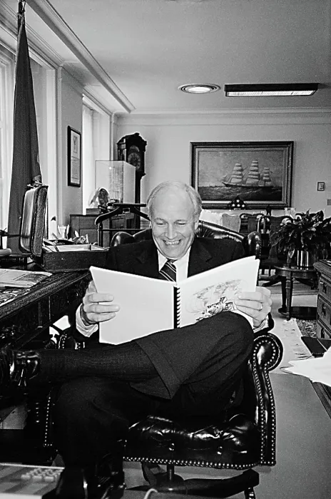 Framed Print : Vice President Dick Cheney Laughs at Pluggers Comics Framed Print : Vice President Dick Cheney Laughs at Pluggers Comics