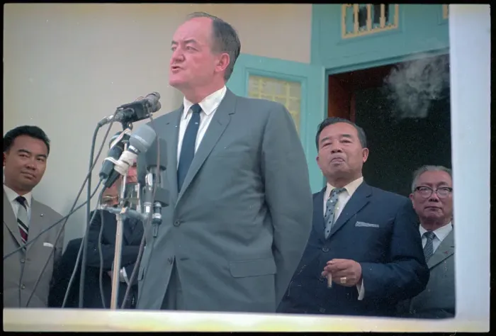 Framed Print : Vice President Hubert Humphrey Giving an Address Framed Print : Vice President Hubert Humphrey Giving an Address