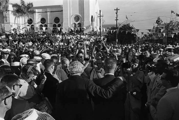 Framed Print : Vice President Johnson at Jamaican Independence Celebration Framed Print : Vice President Johnson at Jamaican Independence Celebration