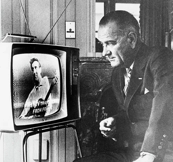 Framed Print : Vice President Johnson Watches Telstar Launch Framed Print : Vice President Johnson Watches Telstar Launch