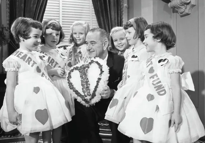 Framed Print : Vice President Lyndon Johnson Receives Valentines Framed Print : Vice President Lyndon Johnson Receives Valentines