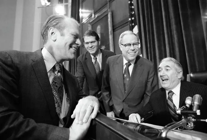 Framed Print : Vice President Nominee Gerald Ford Faces Congressional Confirmation Framed Print : Vice President Nominee Gerald Ford Faces Congressional Confirmation