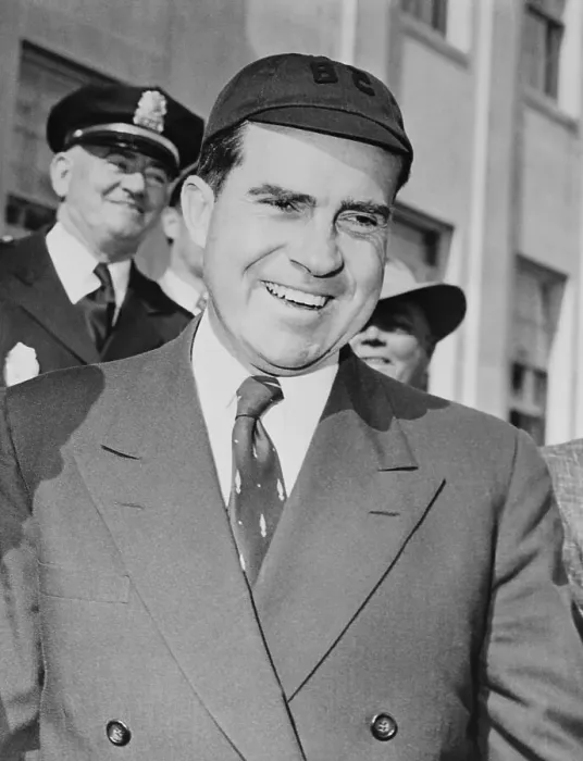 Framed Print : Vice President Richard Nixon Wearing Beanie Hat Framed Print : Vice President Richard Nixon Wearing Beanie Hat