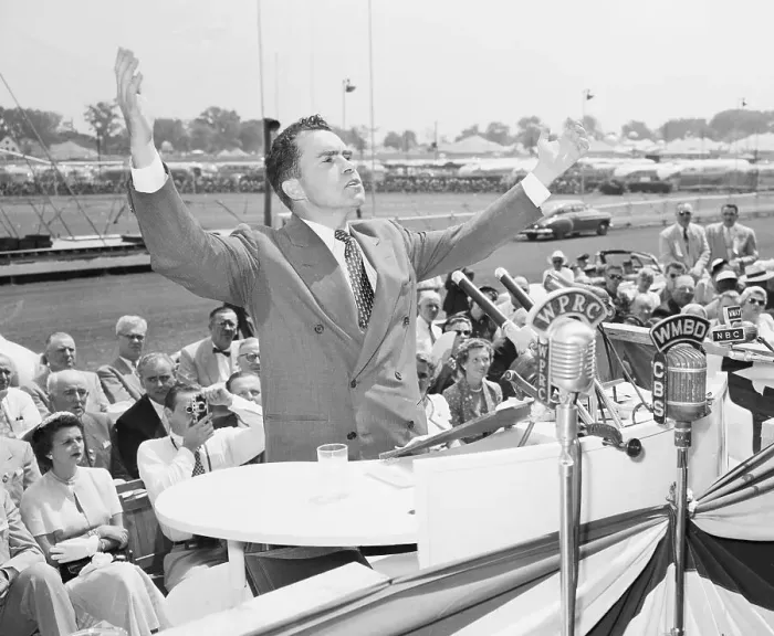 Framed Print : Vice Presidential Candidate Richard Nixon Campaigning in Illinois Framed Print : Vice Presidential Candidate Richard Nixon Campaigning in Illinois