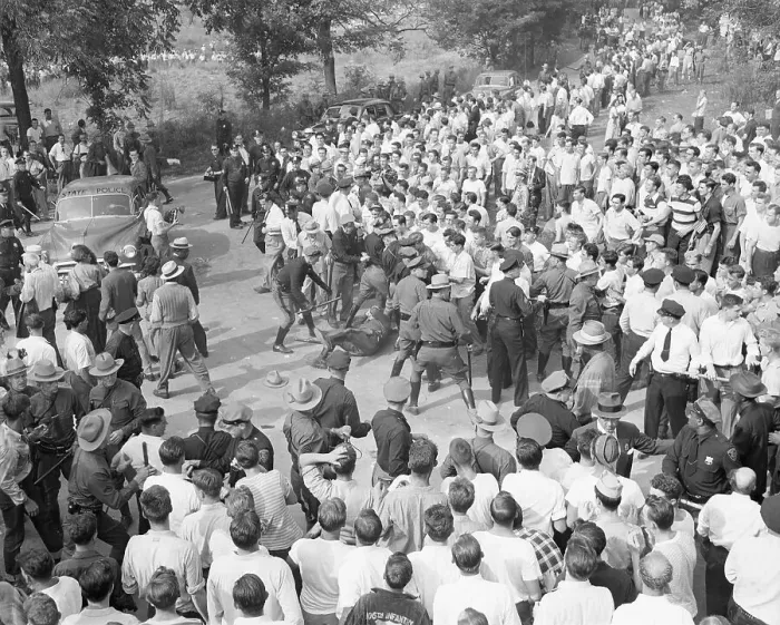 Framed Print : Vicious Scene at Rally on Paul Robeson Concert Site Framed Print : Vicious Scene at Rally on Paul Robeson Concert Site