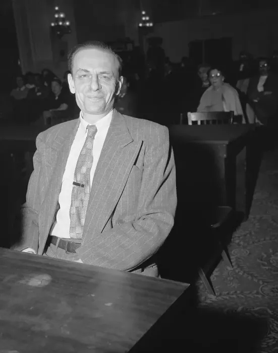 Framed Print : Victor Perlo Testifying