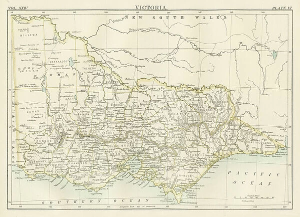 Victoria Australia map 1885