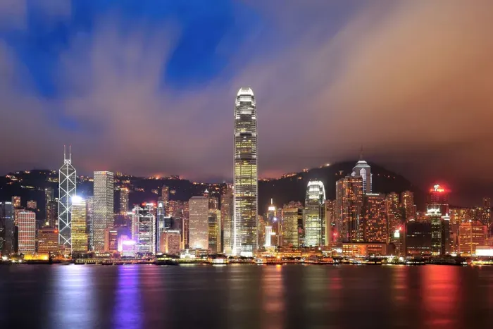 Framed Print : Victoria bay in Hong Kong