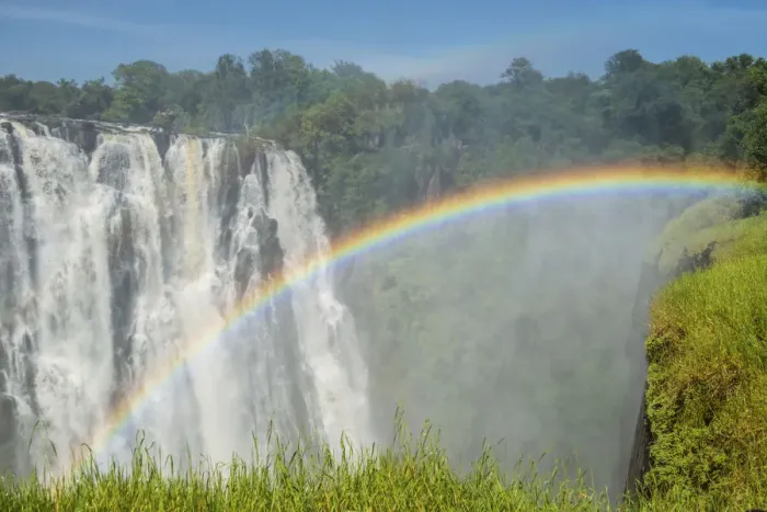 Framed Print : Victoria Falls with rainbow Framed Print : Victoria Falls with rainbow