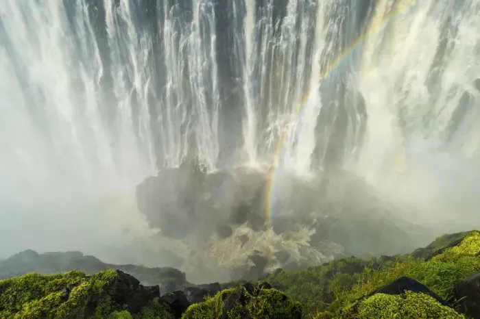 Framed Print : Victoria Falls with rainbow Framed Print : Victoria Falls with rainbow