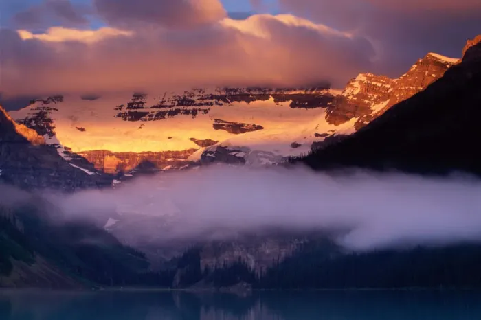 Framed Print : Victoria Glacier above Lake Louise