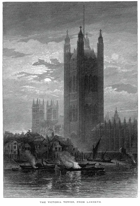 Framed Print : The Victoria Tower from Lambeth Framed Print : The Victoria Tower from Lambeth