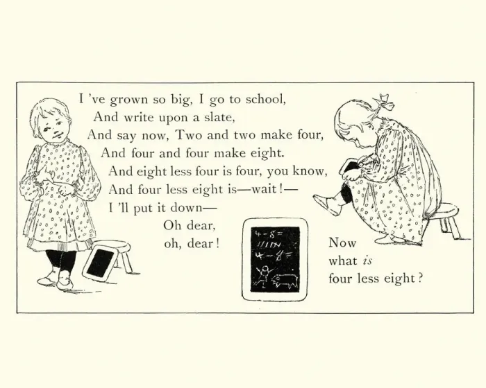 Framed Print : Victorian childrens poem - Little school girl Framed Print : Victorian childrens poem - Little school girl