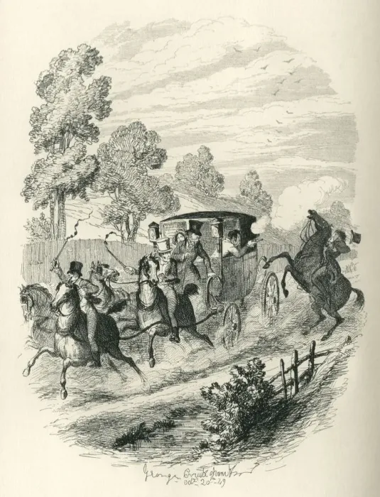Framed Print : Victorian couple fleeing in a coach Framed Print : Victorian couple fleeing in a coach