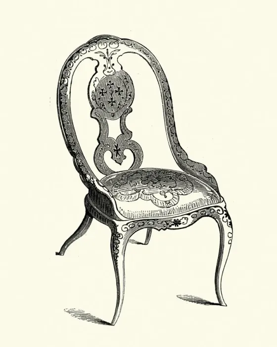 Framed Print : Victorian decor, Chair, 1855 Framed Print : Victorian decor, Chair, 1855